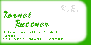 kornel ruttner business card